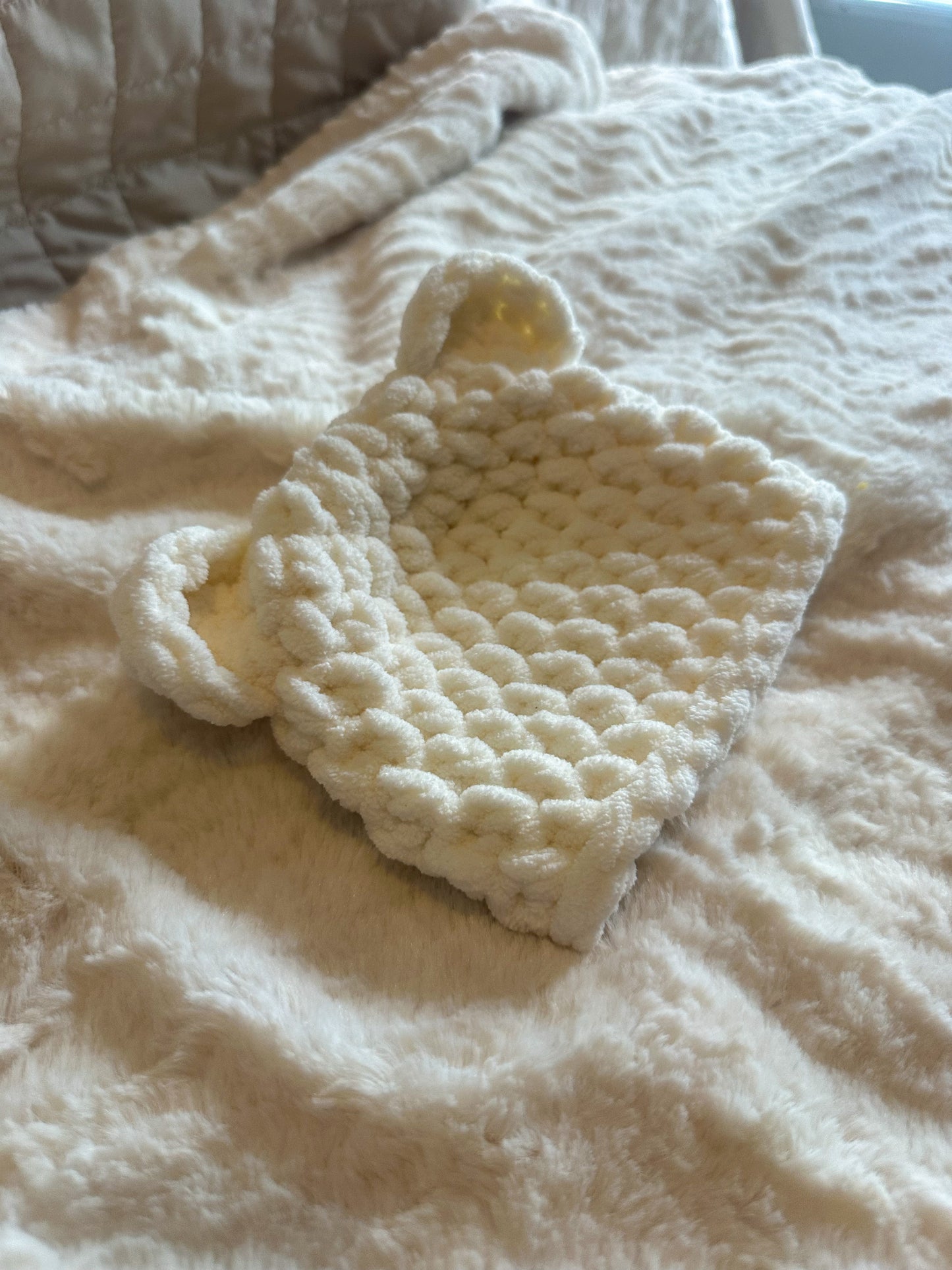Chunky Crochet Bear Beanie - Baby
