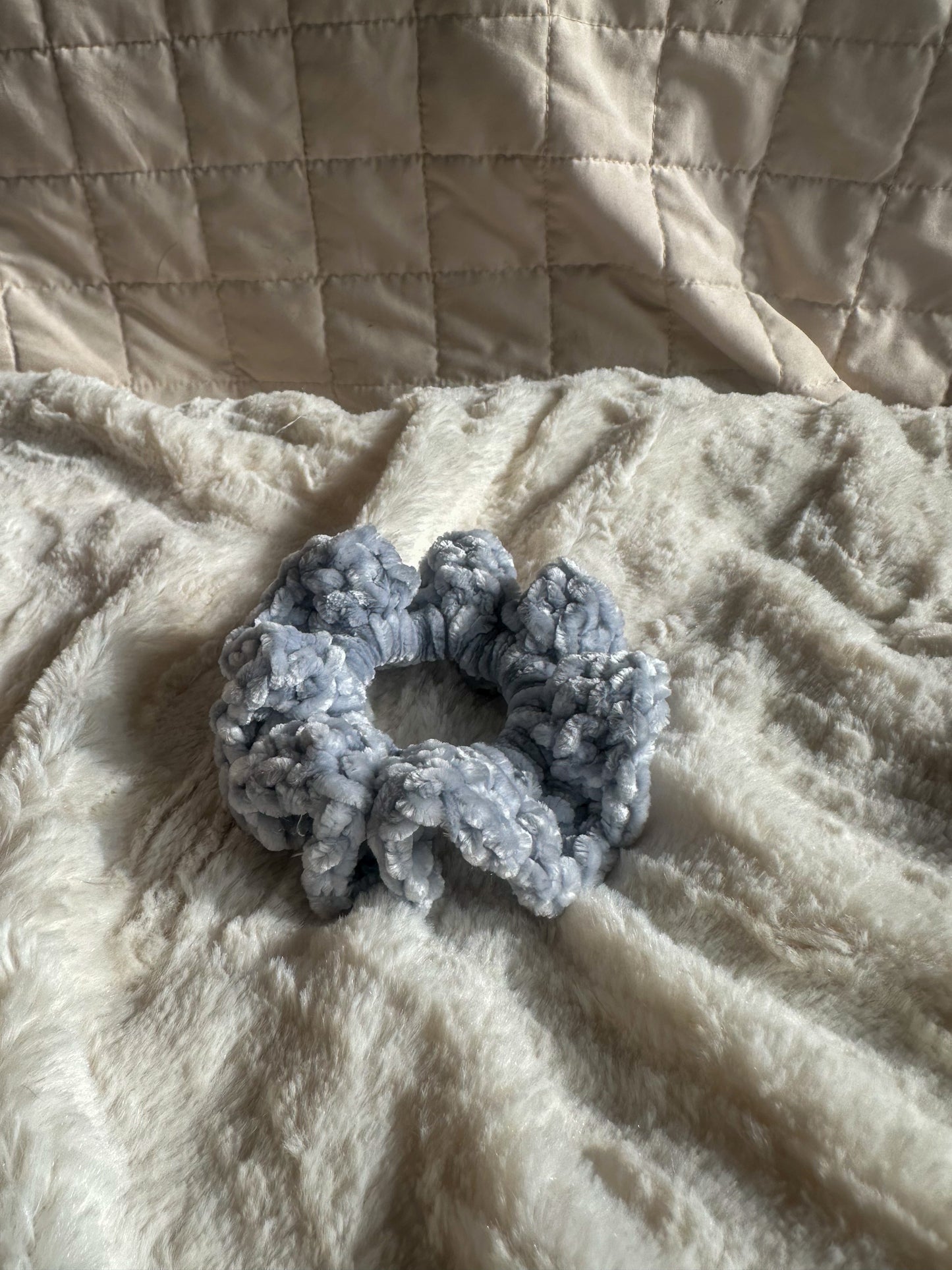 Crocheted Velvet Scrunchie