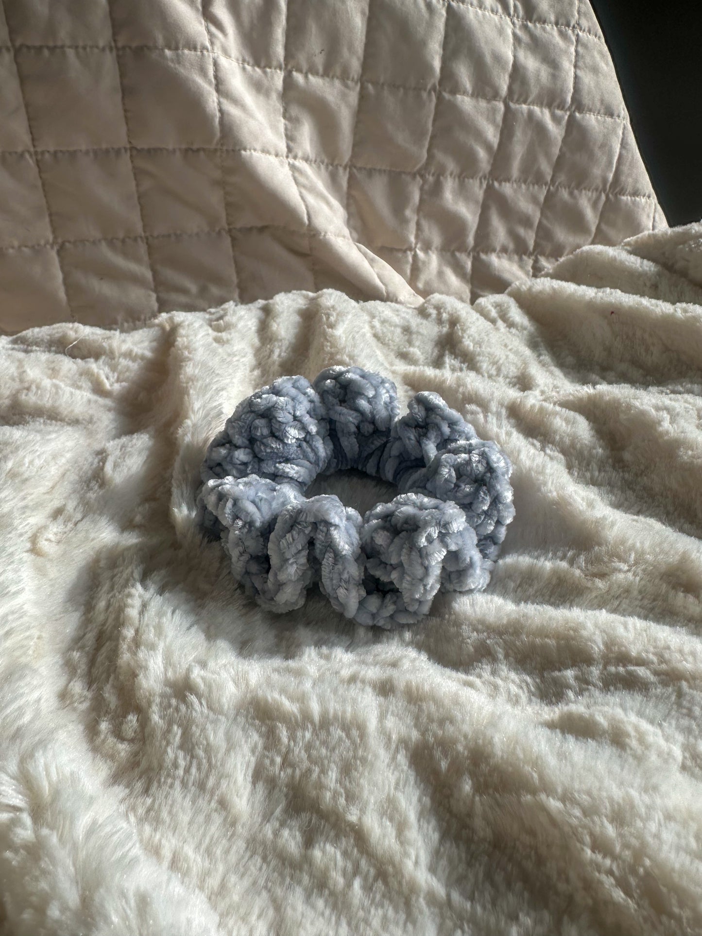 Crocheted Velvet Scrunchie