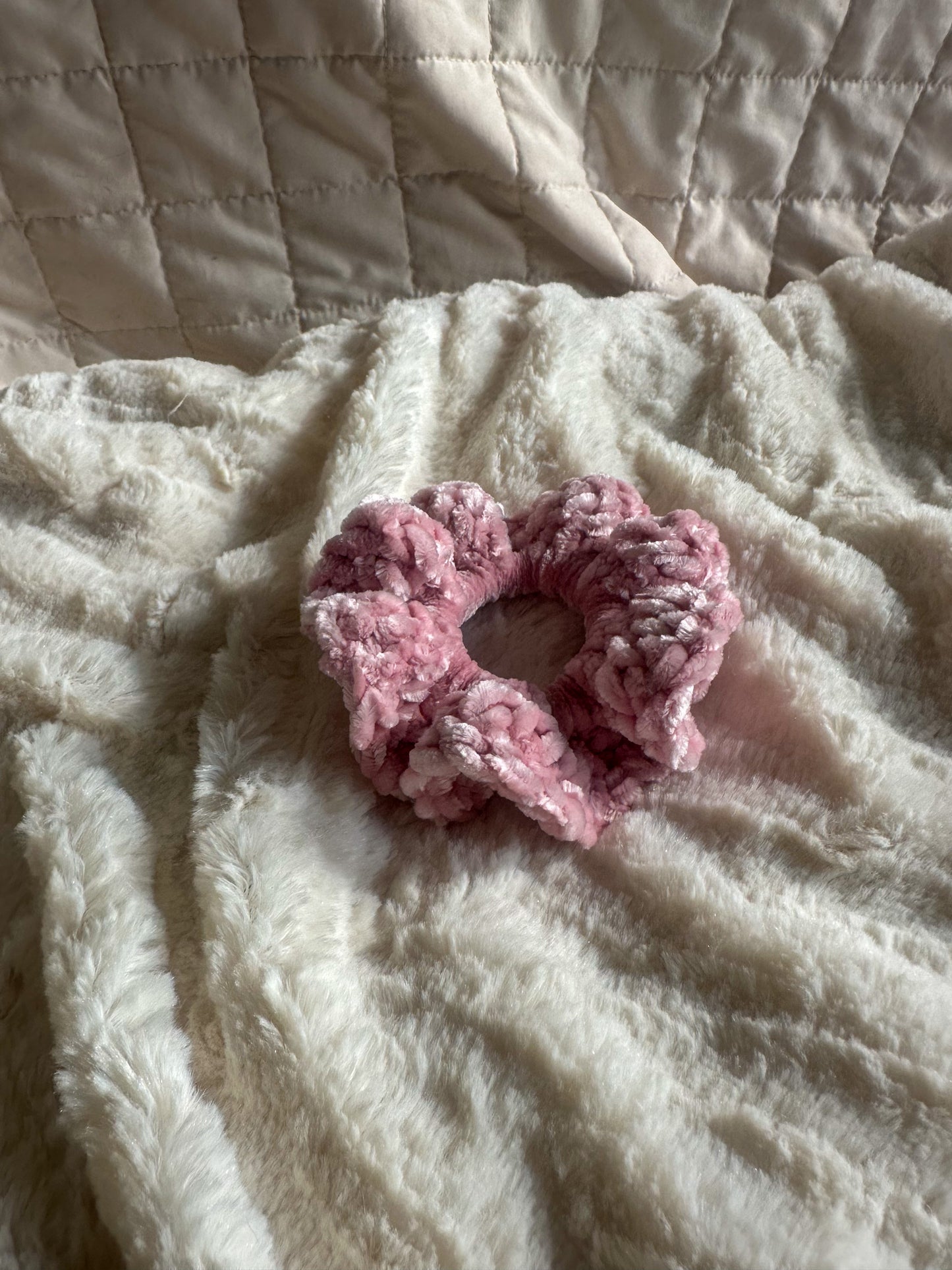 Crocheted Velvet Scrunchie
