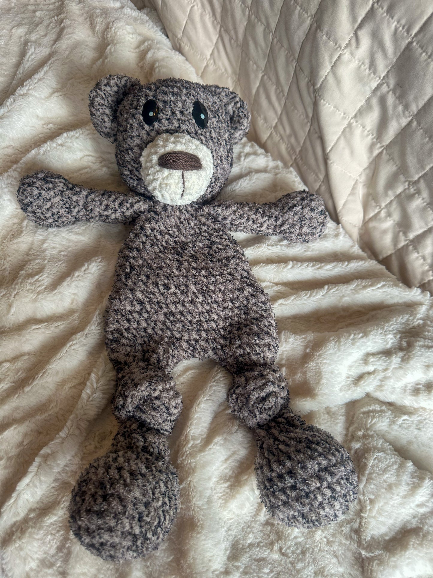 Tweed Knotted Snuggle Bear