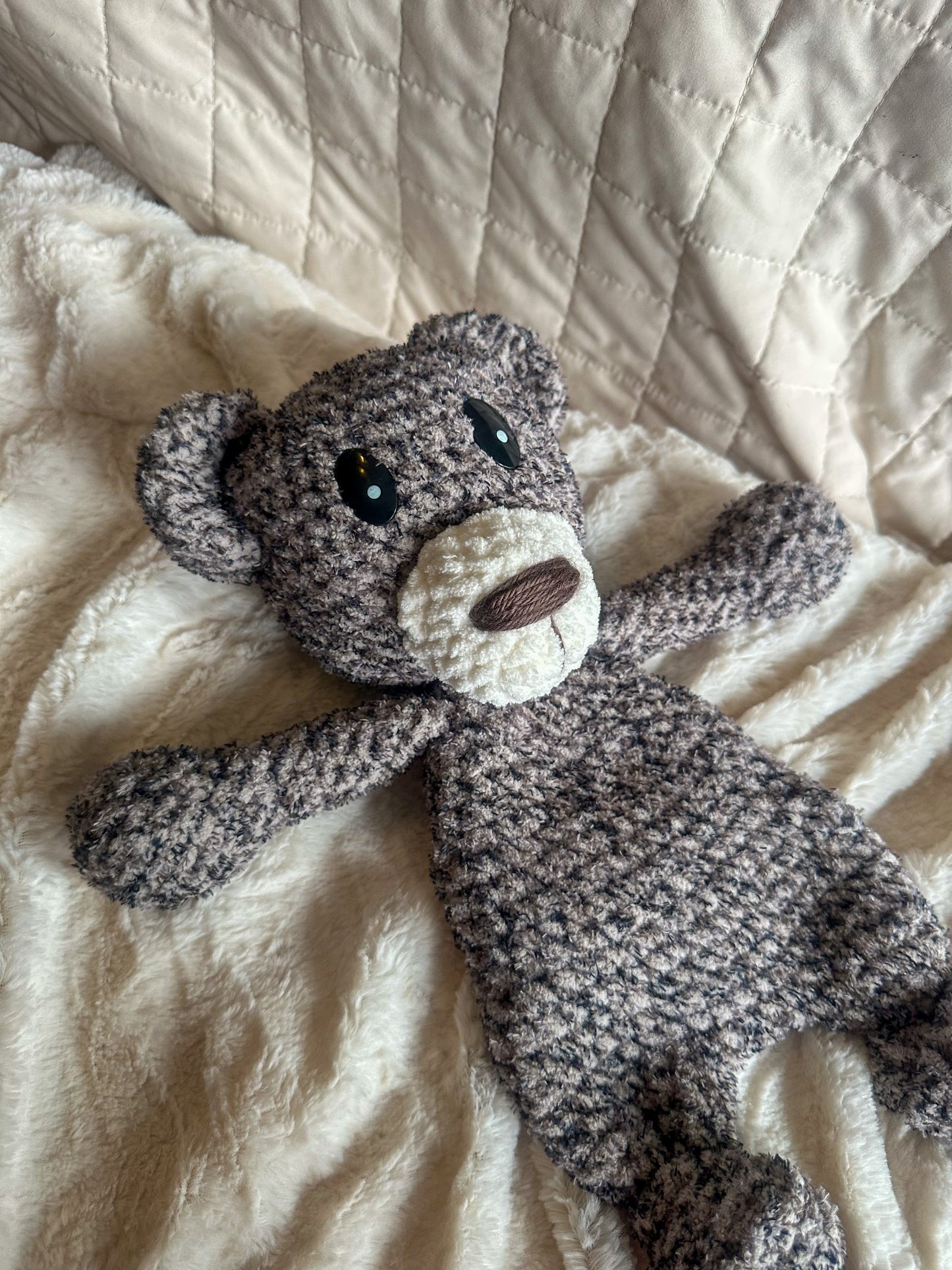 Tweed Knotted Snuggle Bear