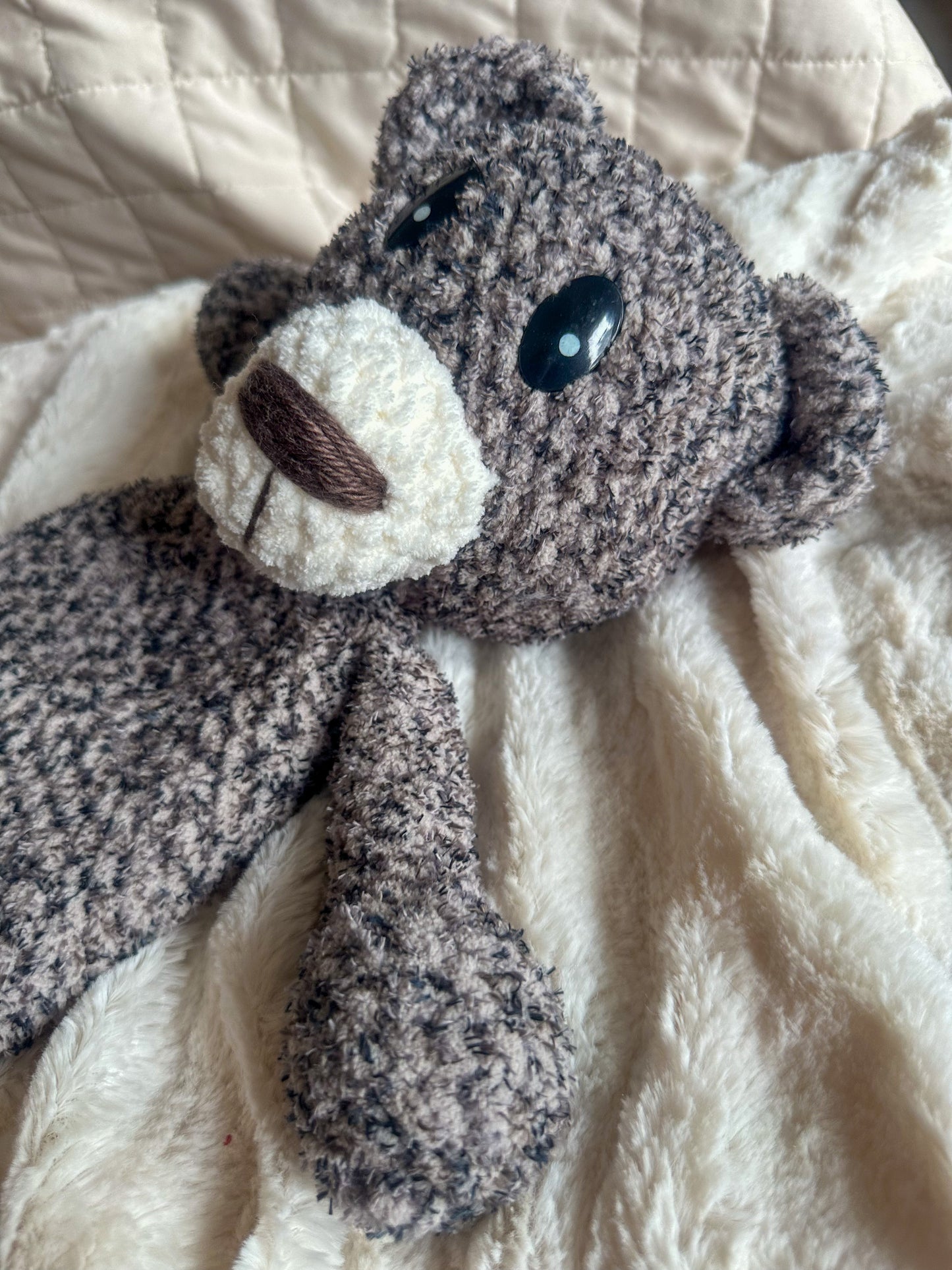 Tweed Knotted Snuggle Bear