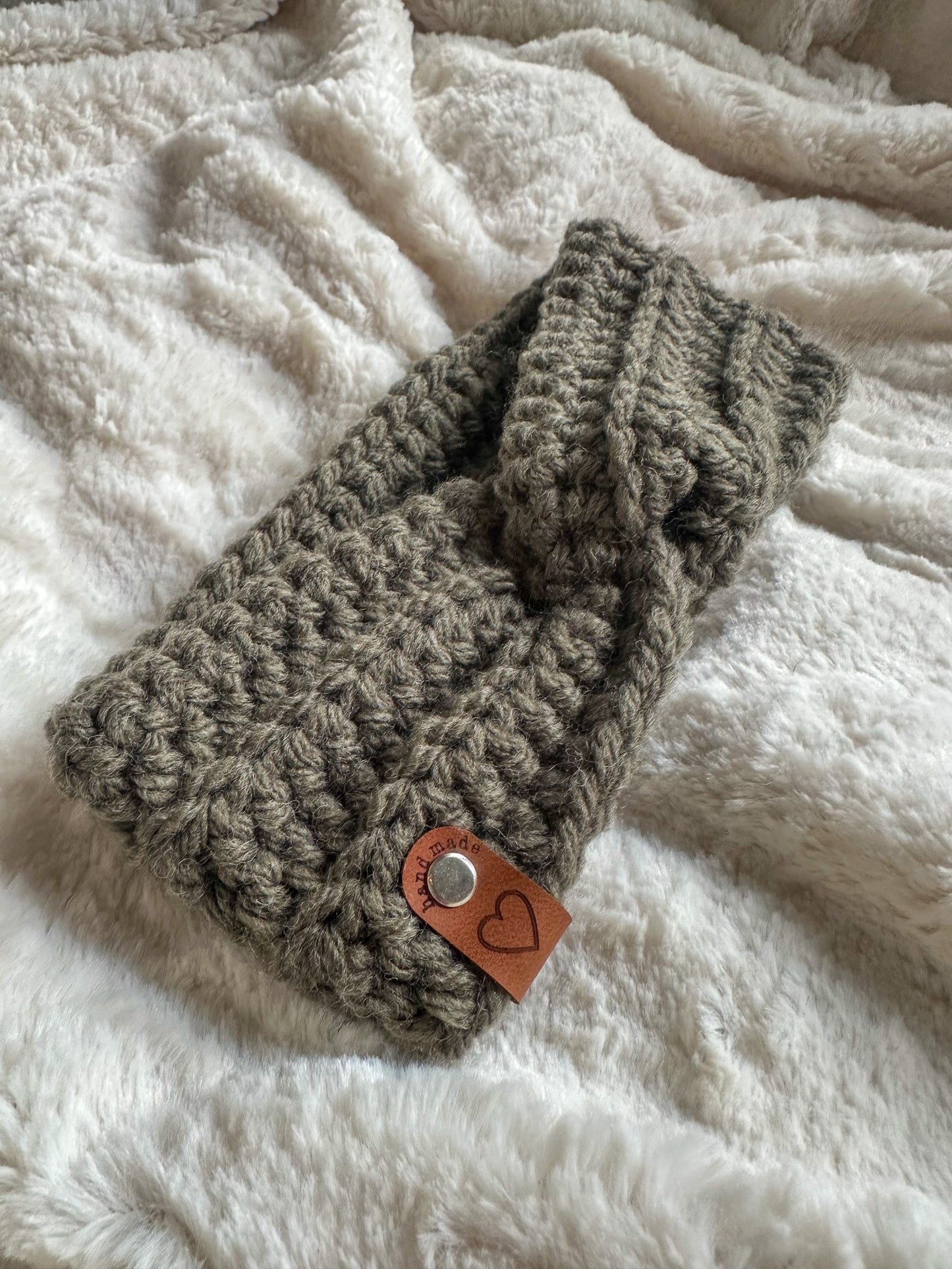 Chunky Crochet Ear-warmer / Headband - Small Adult