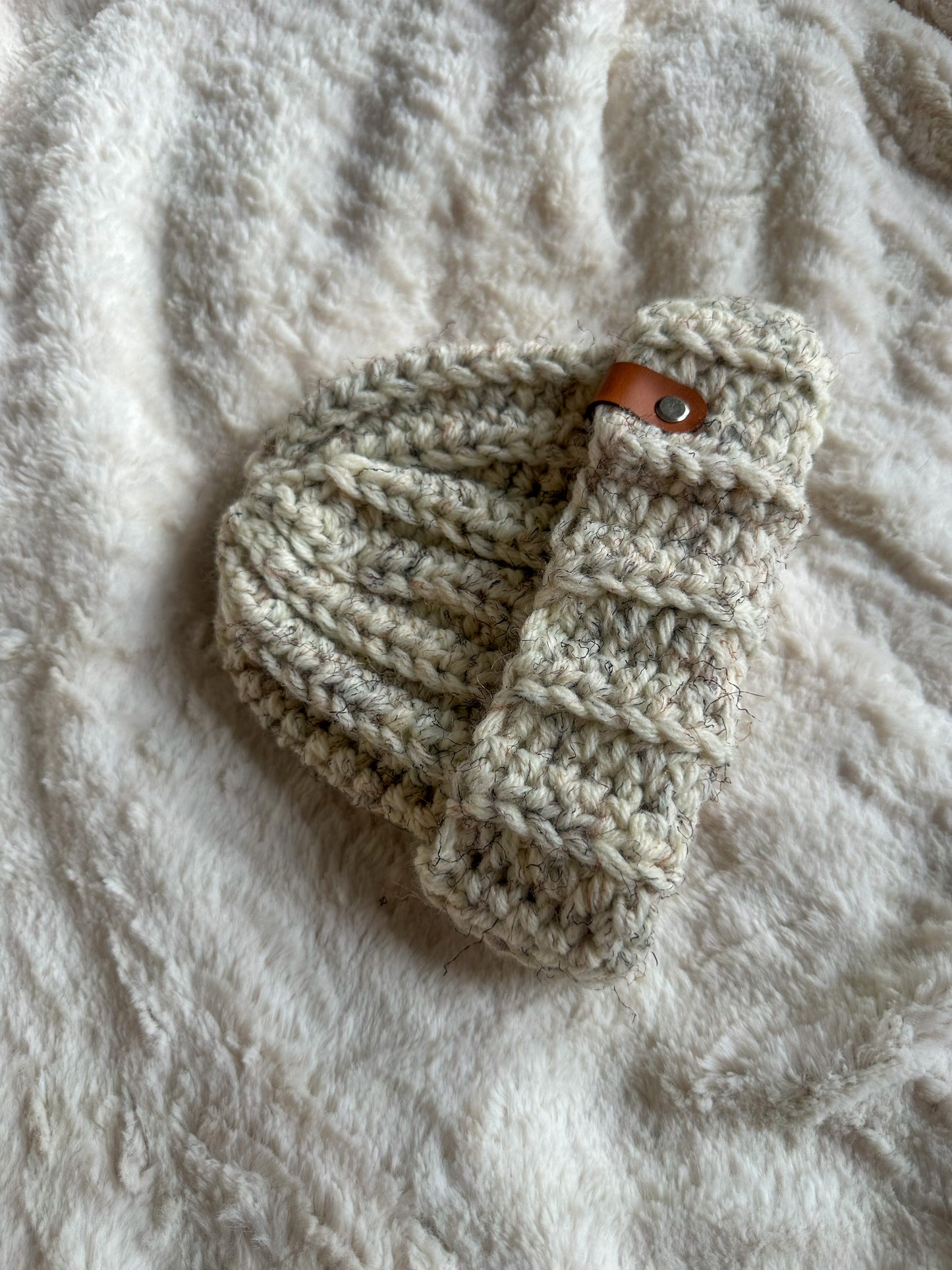 Wool Tweed Crochet Hat 6-12 months