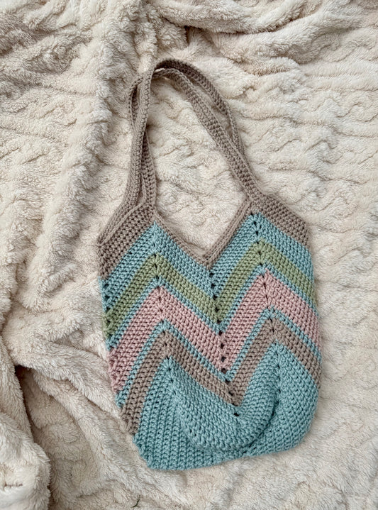 Crochet Pastel Market Tote