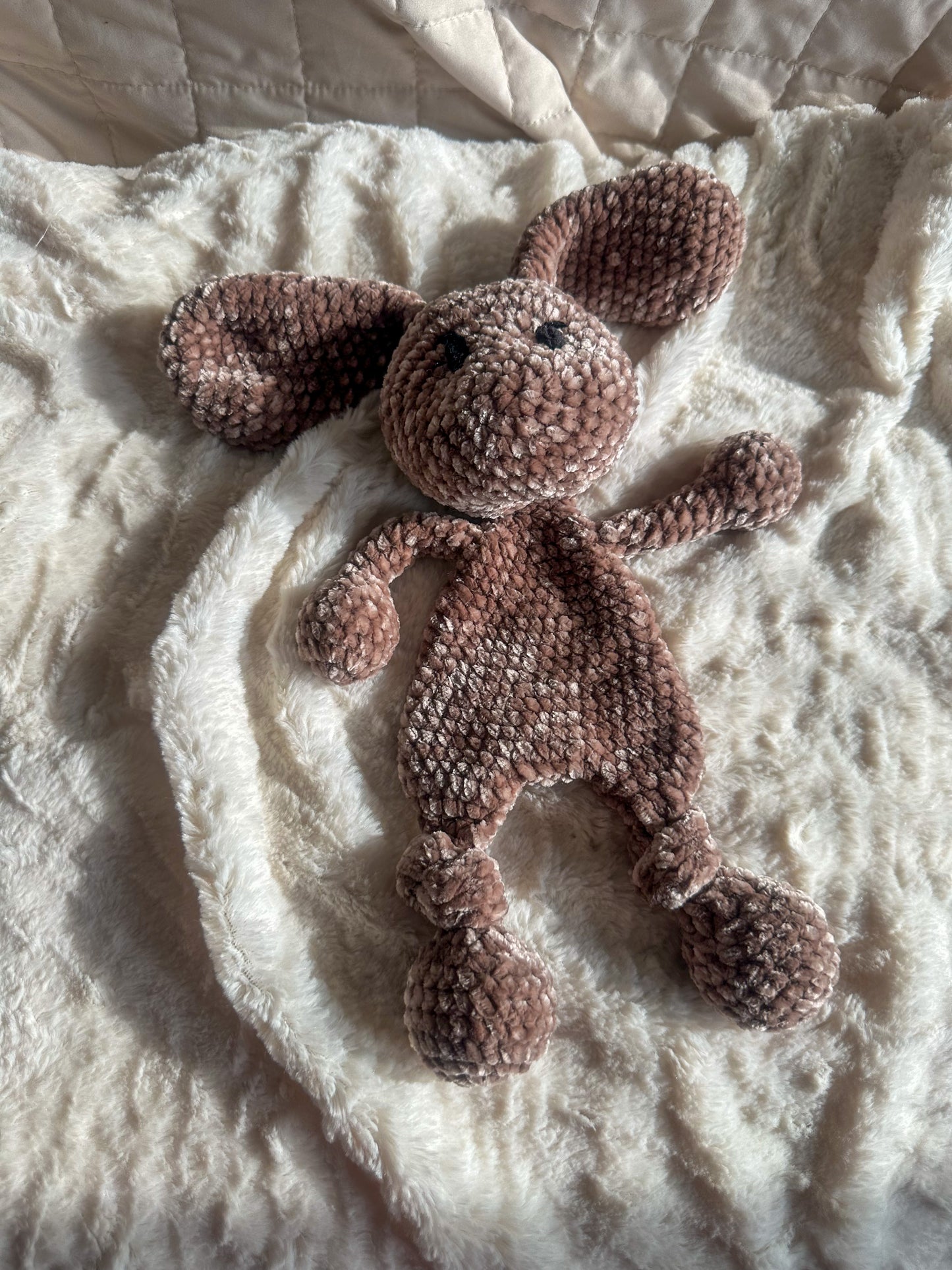 Small Velvet Knotted Bunny Stuffie