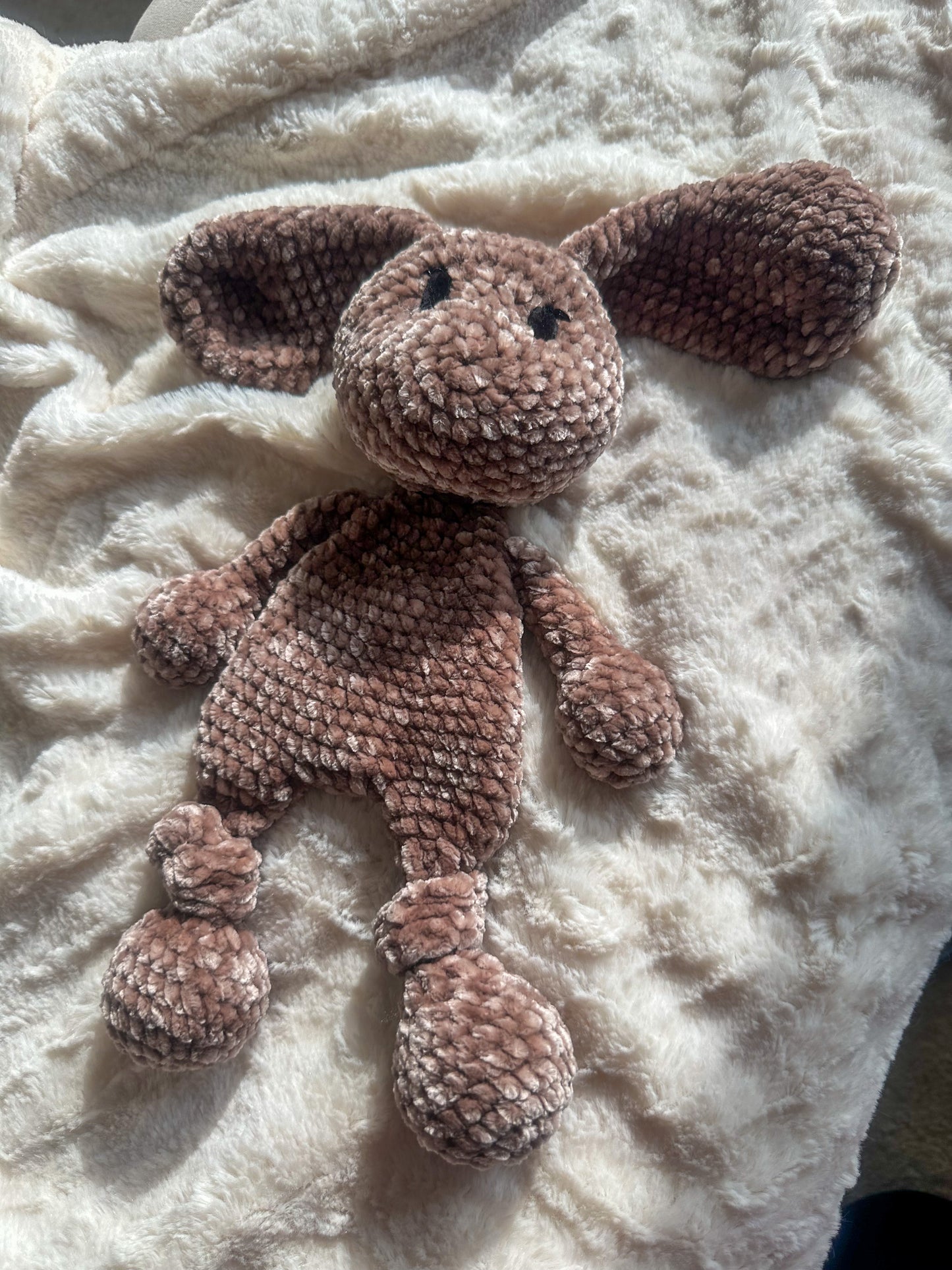 Small Velvet Knotted Bunny Stuffie